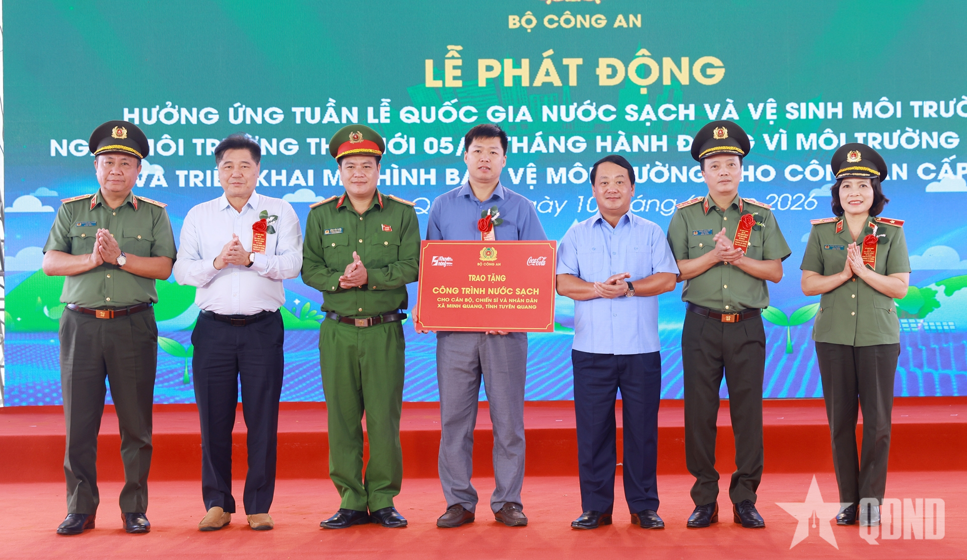 Bộ Công an phát động hưởng ứng Tuần lễ quốc gia nước sạch và vệ sinh môi trường